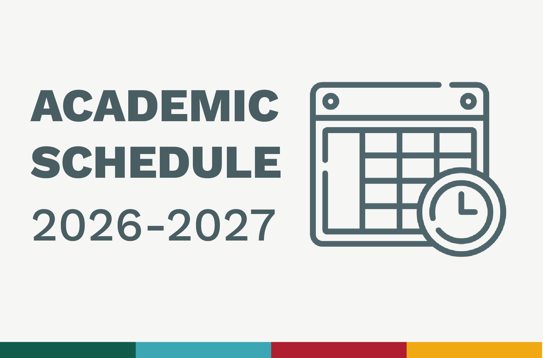 academic schedule 26-27