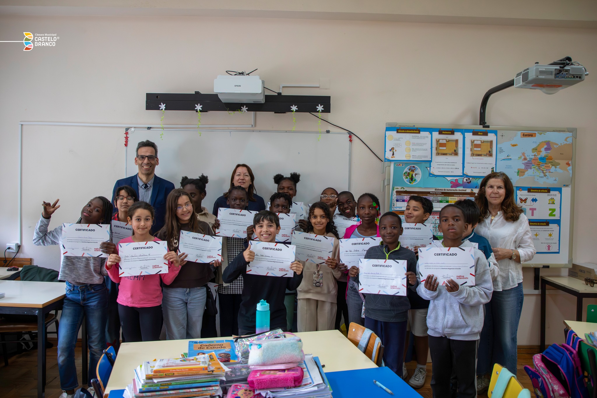 Fátima Lopes Cardoso na Native Scientists “Cientista Regressa à Escola” - Fotografia da autoria do Município de Castelo Branco