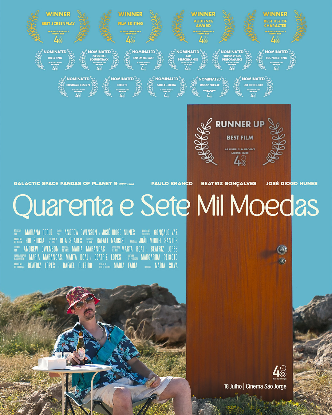 Cartaz da curta-metragem Quarenta e Sete Mil Moedas