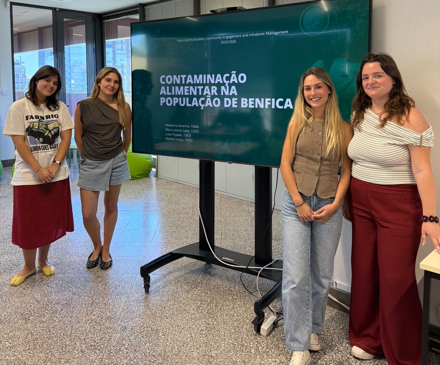 Presentation of the students’ final project on food contamination