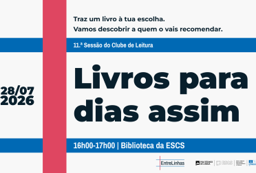 11.ª sessão do Clube de leitura EntreLinhas: Livros para dias assim