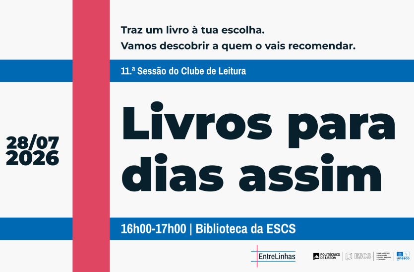 11.ª sessão do Clube de leitura EntreLinhas: Livros para dias assim