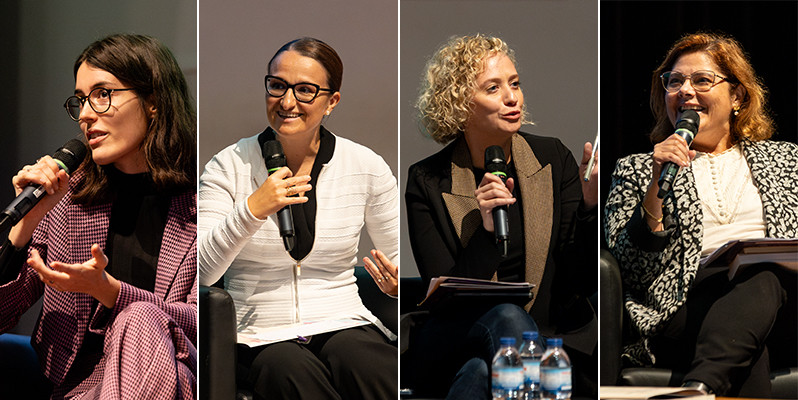 Da esq. para a dir.: Diana Romão, Mayte Cubino Gonzalez, Rocío Yuste Tosina e Maria Conceição Soares.