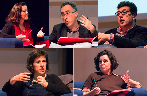 A Prof.ª Doutora Fernanda Bonacho moderou um painel de quatro jornalistas.