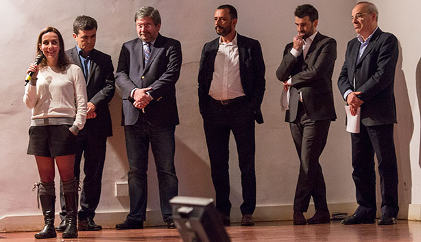 Da esq. para a dir.: Ana Rangel, José Fragoso, Carlos Andrade, Paulo Baldaia, David Dinis e David Borges.